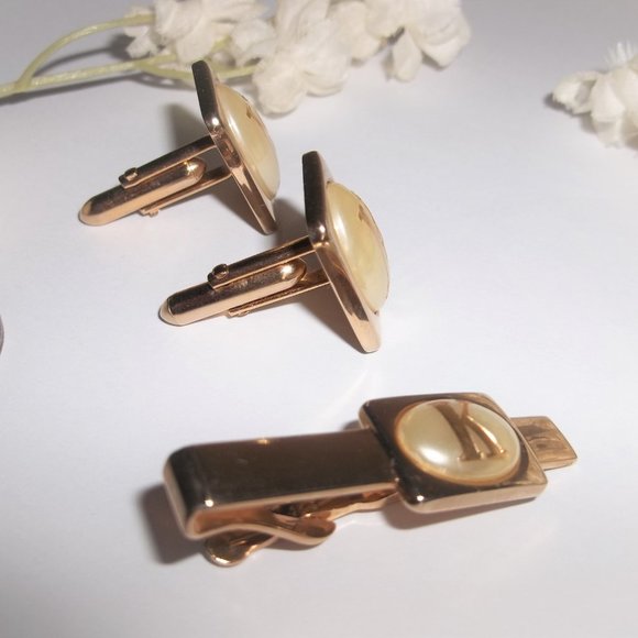 VINTAGE Swank, Swank Cufflink, Swank Tie Clip, Swank Men's K Initial Letter 8316 - Picture 9 of 10